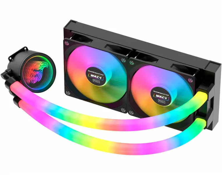 Water Cooler K Mex Wac4, 2 Fans x 120Mm, Argb, Preto - Imagem do Produto