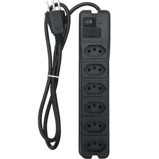 Filtro De Linha Ntc 6 Tomadas, 10A, Cabo 0,8 Metro, Preto