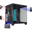 Imagem 4 de Gabinete Gamer Aquário Kmex Cg-L4Re Curva Micro, Sem Fonte, Sem Fan, Lateral De Vidro, Preto