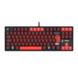 Miniatura de Teclado Gamer Usb Mecânico Redragon Flamengo Nation, Preto, Switch Brown, Vermelho e Branco, Abnt2, Fl576