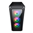 Imagem 3 de Gabinete Gamer Cougar 385Cc50.0003 Archon 2 Black, 3 Fans, Rgb, Sem Fonte, Vidro Temperado, Preto