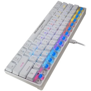 Teclado Gamer Usb Mecânico Kmex Spectra Fury Kbw88, Branco, Switch Blue, Led, Abnt2