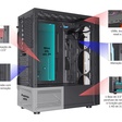 Imagem 7 de Gabinete Gamer Kmex Cg-01A9 Bifrost Vi, Sem Fonte, Sem Fan, Led Rgb, Preto, Lateral De Vidro