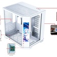 Imagem 4 de Gabinete Gamer Aquário Kmex Cg-W2Kv Ângulo, Sem Fonte, Sem Fan, Lateral De Vidro, Com Monitor Dynamic, Branco