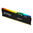Imagem 1 de Memória Desktop Ddr5 08Gb/5200 Mhz Kingston Fury Beast, Rgb, Cl 36, 1.25V, Kf552C36Bbea-8, Preta