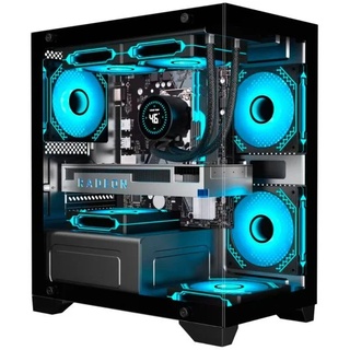 Gabinete Gamer Kmex Microposeidon II Cg-01F9, Sem Fonte, Sem Fan, Preto, Lateral De Vidro