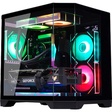 Imagem 4 de Gabinete Gamer Aquário Kmex Cg-01Kv Angulo, Sem Fonte, Sem Fan, Lateral De Vidro, Preto