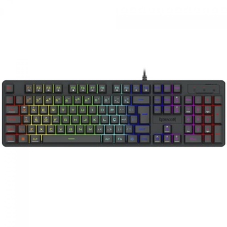 Teclado Gamer Usb Membrana Redragon Netherbane K521-R, Rgb, Abnt2, Preto