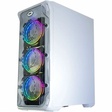 Imagem 1 de Gabinete Gamer Kmex Cg-W1B1 White Trooper Rítmico, Sem Fonte, 3 Fans, Led Rgb, Branco, Lateral Acrílico