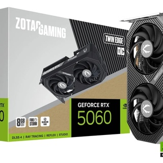 Placa De Vídeo Geforce Ddr7 08Gb/128 Bits Rtx 5060 Zotac Gaming, 2 Fans, Dp, Hdmi, Zt-B50600H-10M, Preta