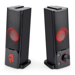Caixa De Som Gamer Redragon Orpheus Gs550, 3W x2, Áudio 2.0, 2 em 1 Soundbar, P2 3.5 Mm, Led Vermelho, Preto