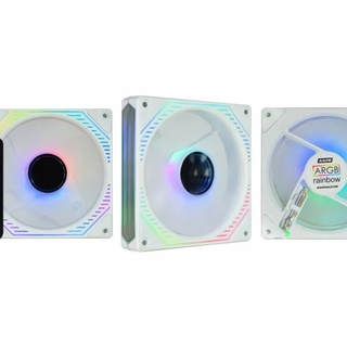 Kit Fan Cooler Argb, Kmex Aauw, 3 Fans 120 Mm + Cont Remoto, Aauwk136Abvab0X, Branco