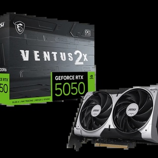 Placa De Vídeo Geforce Ddr6 08Gb/128 Bits Rtx 5050 Msi, Ventus 2X Oc, 2 Fans, Dp, Hdmi, 912-V538-010, Preta