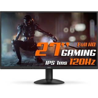Monitor Gamer Led 27", 120Hz, 1Ms, Aoc 27B30H3 Gaming, Ips, Full Hd, Hdmi, Vga, Vesa, Preto