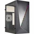 Gabinete Gamer Kmex Cg-15Nx Micro, Sem Fonte, Sem Fan, Led Rgb, Lateral De Acrilico, Preto