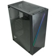 Imagem 2 de Gabinete Gamer Kmex Cg-11C5 Demon, Sem Fonte, Sem Fan, Led Rgb, Preto, Lateral De Vidro