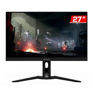 Monitor Gamer Led 27", 165Hz, 1Ms, Gigabyte Curvo M27F A, Ips, Fhd, Dp, Hdmi, Usb, Hp Out, Vesa, Preto