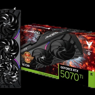 Placa De Vídeo Geforce Ddr7 16Gb/256 Bits Rtx 5070 Ti Gainward, 3 Fans, Dp, Hdmi, Ne7507Ts19T2-Gb2031K, Preta