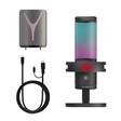 Imagem 2 de Microfone Condensador Redragon Fenris Gm301, Rgb, Usb, Suporte Antivibração, Preto