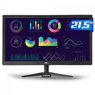 Monitor Led 21.5", 060Hz, 8Ms, Vx Pro Vx215X, Va, Hd+, Hdmi, Vga, Vesa, Preto