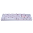 Imagem 2 de Teclado Gamer Usb Mecânico Redragon Mitra, Branco, Switch Blue, Led Vermelho, Abnt2, K551W Blue