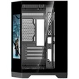 Imagem 2 de Gabinete Gamer Aquário Kmex Cg-02Kv Ângulo, Sem Fonte, Sem Fan, Lateral De Vidro, Com Monitor Dynamic, Preto