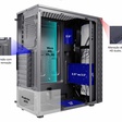 Imagem 6 de Gabinete Gamer Kmex Cg-42Tp Kratos, Sem Fonte, Sem Fan, Rgb, Lateral Acrílico, Usb 2.0