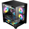 Imagem 1 de Gabinete Gamer Aquário Kmex Cg-0830 Micro, Sem Fonte, Sem Fan, Lateral De Vidro, Preto