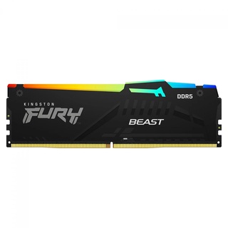 Memória Desktop Ddr5 08Gb/5200 Mhz Kingston Fury Beast, Rgb, Cl 36, 1.25V, Kf552C36Bbea-8, Preta