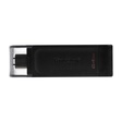 Imagem 2 de Pen Drive 064 Gb Kingston Dt70/64Gb Datatraveler, Usb-C 3.0, Preto