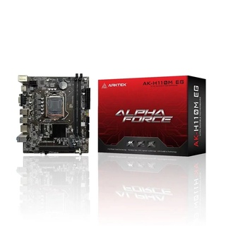 Placa Mãe 1151 6ª, 7ª, 8ª, 9ª, Geração Arktek Ak-H110M Eg Vs, Ddr4 32Gb, M2/Sata, Hdmi, Vga, 1000 Mb/S, Preta