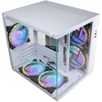 Imagem 5 de Gabinete Gamer Kmex Micro White Cg-W2Sb Mini, Sem Fonte, Sem Fan, Branco, Lateral De Vidro
