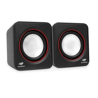 Caixa De Som C3Tech Sp-301Bk, 3 Watts Rms, Áudio 2.0, P2, Usb, Controle De Volume