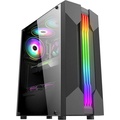 Gabinete Gamer Kmex Cg-01A9 Bifrost Vi, Sem Fonte, Sem Fan, Led Rgb, Preto, Lateral De Vidro