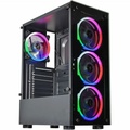 Gabinete Gamer Kmex Cg-10W5 Elite, Sem Fonte, 3 Fans, Rgb, Preto, Lateral De Vidro