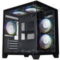 Gabinete Gamer Kmex Cg-0305 Micro III, Sem Fonte, Sem Fan, Lateral De Vidro, Preto