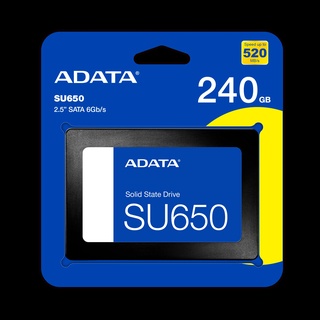Ssd Sata3 240 Gb Adata Asu650Ss-240Gt-R, Lê: 520 Mb/S, Grava: 450 Mb/S