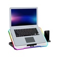 Imagem 2 de Base Notebook C3Tech Nbc-550Si, 17.3", Branco, Usb 2.0, 6 Fans, Controle Velocidade, Rgb