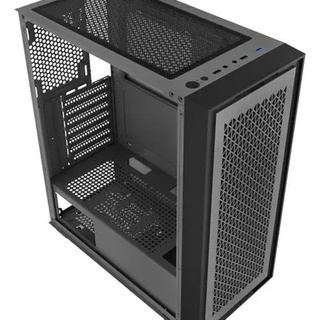 OPENBOX - Gabinete Gamer Bluecase Bg-050 X-Frame, Sem Fonte, Sem Fan, Argb, Lateral De Vidro, Cinza e Preto