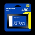 Ssd Sata3 480 Gb Adata Asu650Ss-480Gt-R, Lê: 520 Mb/S, Grava: 450 Mb/S