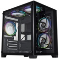 Gabinete Gamer Kmex Cg-0415 Micro IV, Sem Fonte, Sem Fan, Lateral De Vidro, Preto