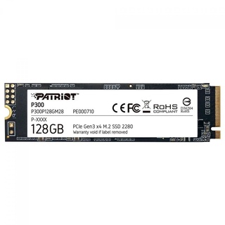 Ssd Nvme 128 Gb Patriot P300P128Gm28, Lê: 1.600 Mb/S, Grava: 600 Mb/S