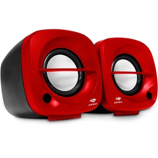 Caixa De Som C3Tech Sp-303Rd, Vermelha, 3 Watts Rms, Áudio 20, P2, Usb, Controle De Volume