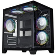 Miniatura de Gabinete Gamer Kmex Cg-0305 Micro III, Sem Fonte, Sem Fan, Lateral De Vidro, Preto