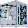 Gabinete Gamer Kmex Micro White Cg-W2Sb Mini, Sem Fonte, Sem Fan, Branco, Lateral De Vidro