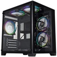 Miniatura de Gabinete Gamer Kmex Cg-0415 Micro IV, Sem Fonte, Sem Fan, Lateral De Vidro, Preto