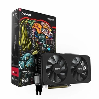 Placa De Vídeo Amd Radeon Ddr5 08Gb/256 Bits Rx570 Pcyes Edge Series, 2 Fans, Dp, Hdmi, Dvi, Pvex5708Gb2f