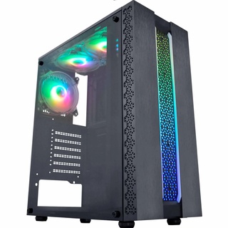 Gabinete Gamer Kmex Cg-42Tp Kratos, Sem Fonte, Sem Fan, Rgb, Lateral Acrílico, Usb 2.0