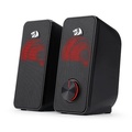 Caixa De Som Gamer Redragon Stentor Gs500, Áudio 2.0, 2Watts x5, Usb, Led Vermelho, Preto