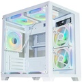 Gabinete Gamer Aquário Kmex Cg-W415 Micro White IV, Sem Fonte, Sem Fan, Lateral De Vidro, Branco